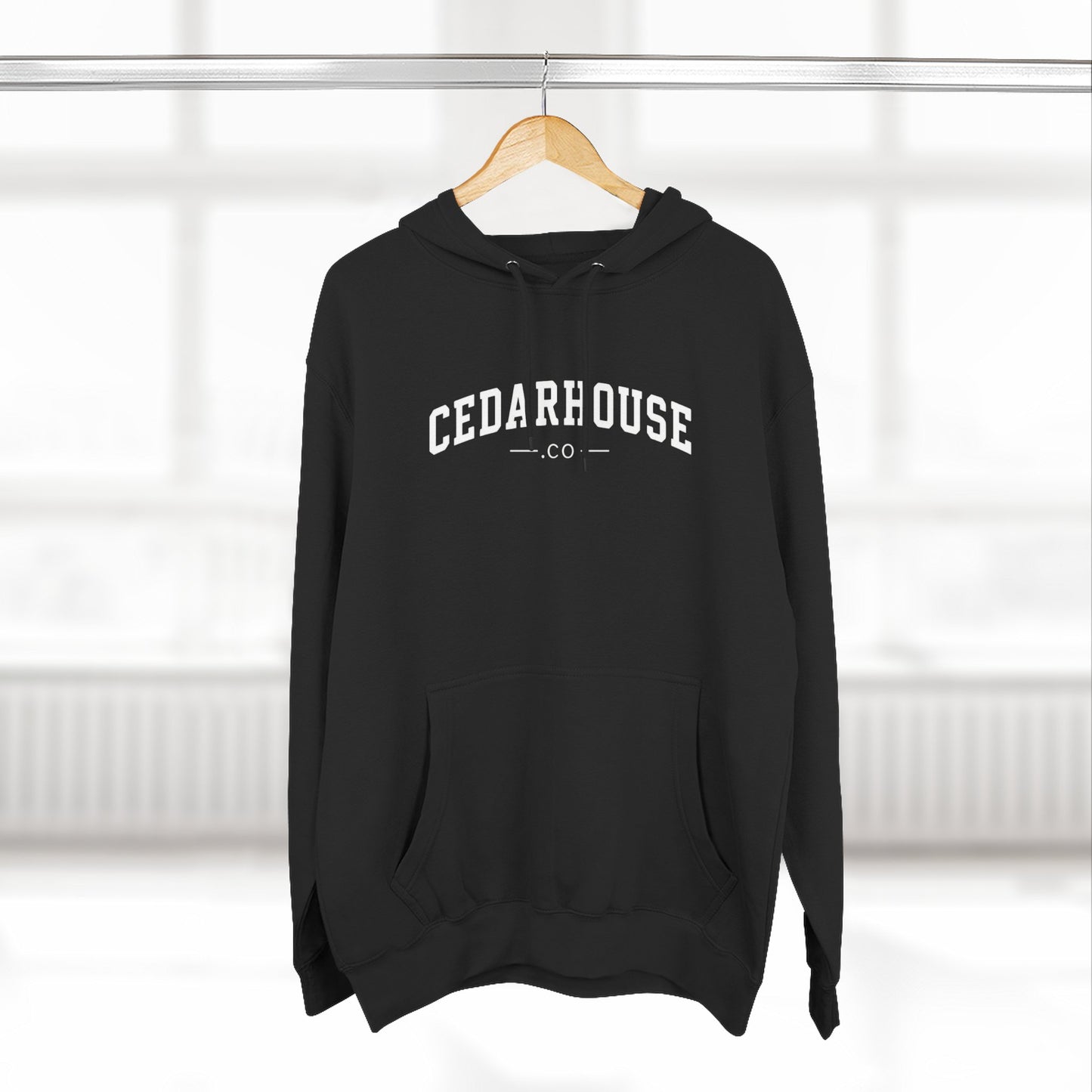 Cedarhouse Arch Logo Hoodie — Classic Fleece Pullover