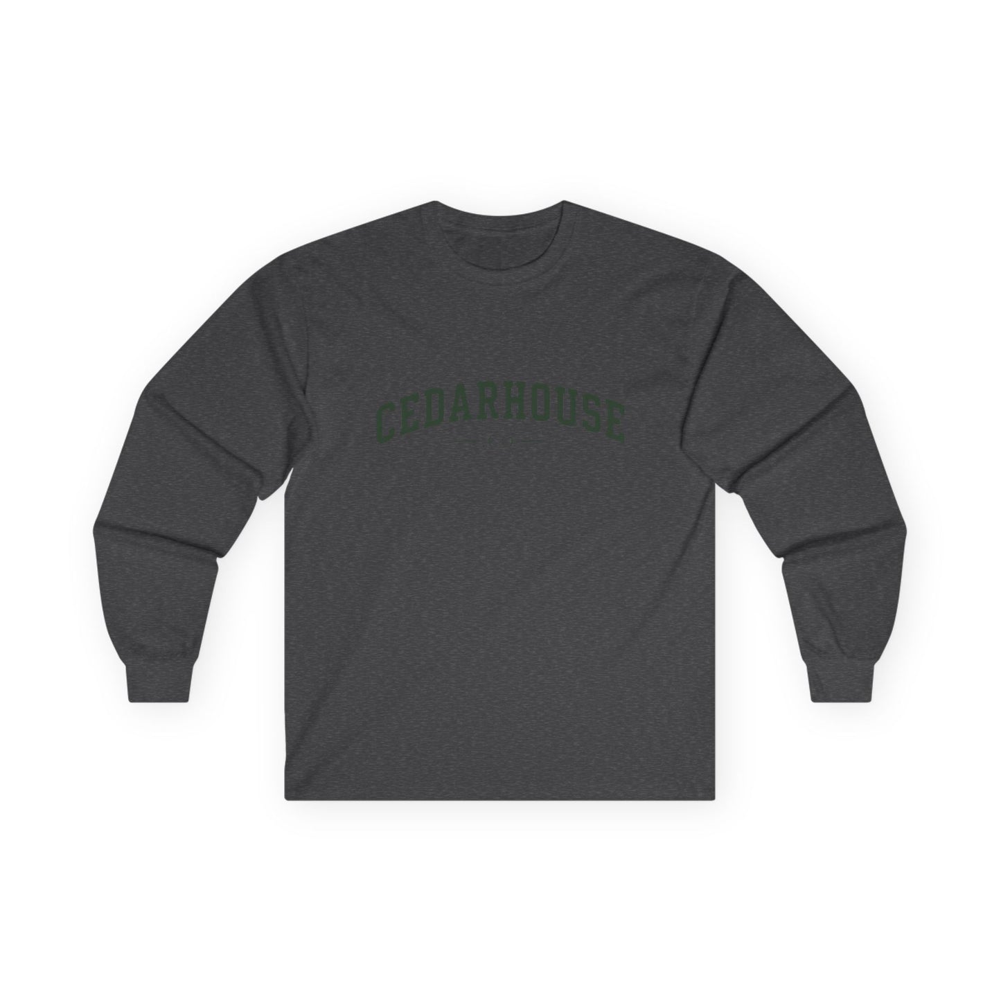 Cedarhouse Arch Logo Long Sleeve — Vintage Collegiate Logo Cotton Shirt