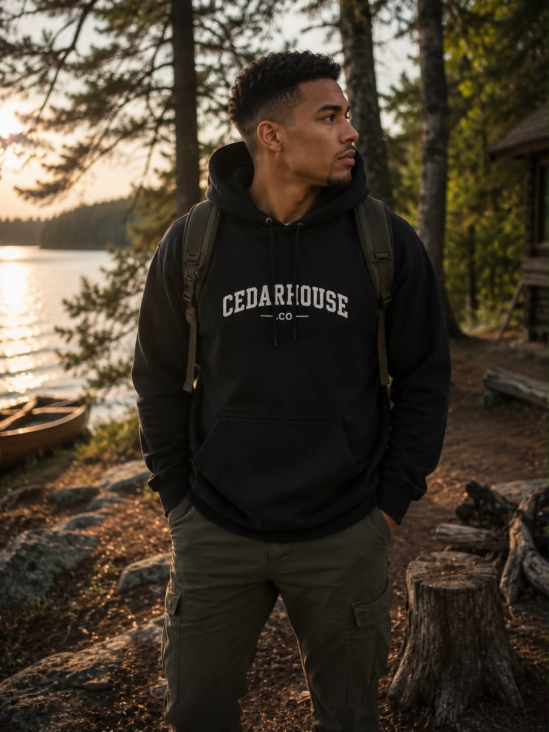 Cedarhouse Arch Logo Hoodie — Classic Fleece Pullover